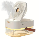 USB Mini Misting Air Cooler Fan Desk